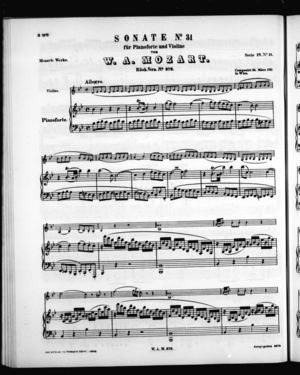 Sonate No. 31 für Pianoforte und Violine Sonate No. 31 für Pianoforte und Violine