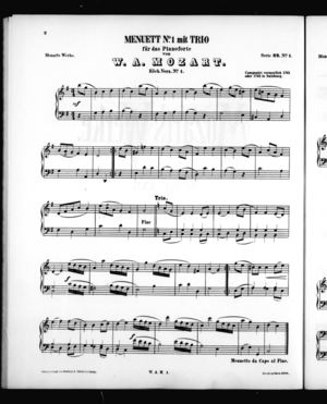 Menuett No. 1 mit Trio Menuett No. 1 mit Trio