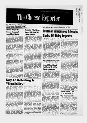 The Cheese Reporter, Vol. 87, No. 8, Friday, October 18, 1963 The Cheese Reporter, Vol. 87, No. 8, Friday, October 18, 1963