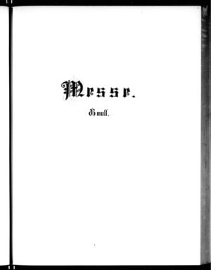 Missa, BWV 235, G Minor Missa, BWV 235, G Minor
