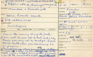 Tarihinda (Field Card) Tarihinda (Field Card)