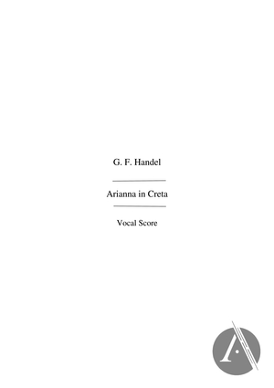 Arianna In Creta, HWV 32 Arianna In Creta, HWV 32
