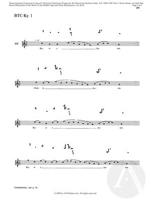 Kyrie eleison: BTC-Ky 1 Kyrie eleison: BTC-Ky 1