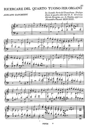 Ricercare del Quarto Toni per Organo Ricercare del Quarto Toni per Organo