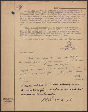 Communication with Edmund G. Harwood and Maurice I. Hutton, 1946 Communication with Edmund G. Harwood and Maurice I. Hutton, 1946