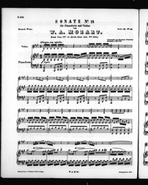 Sonate No. 23 für Pianoforte und Violine Sonate No. 23 für Pianoforte und Violine