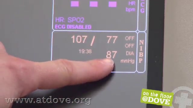 On The Floor Dove Oscillometric Blood Pressure Monitoring